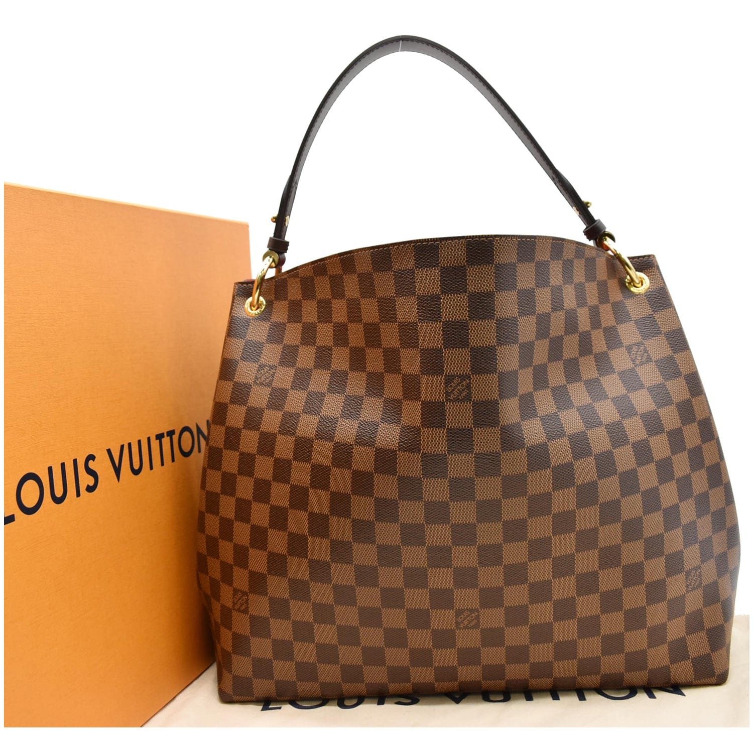 LOUIS VUITTON Graceful MM Damier Ebene Shoulder Bag Brown