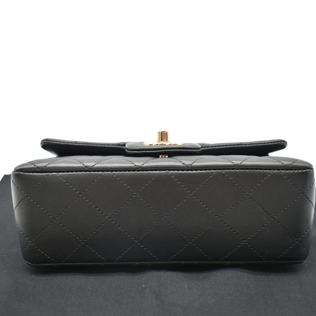 Chanel Mini Rectangular Flap Quilted  Leather Shoulder Bag Black- Hot Deals