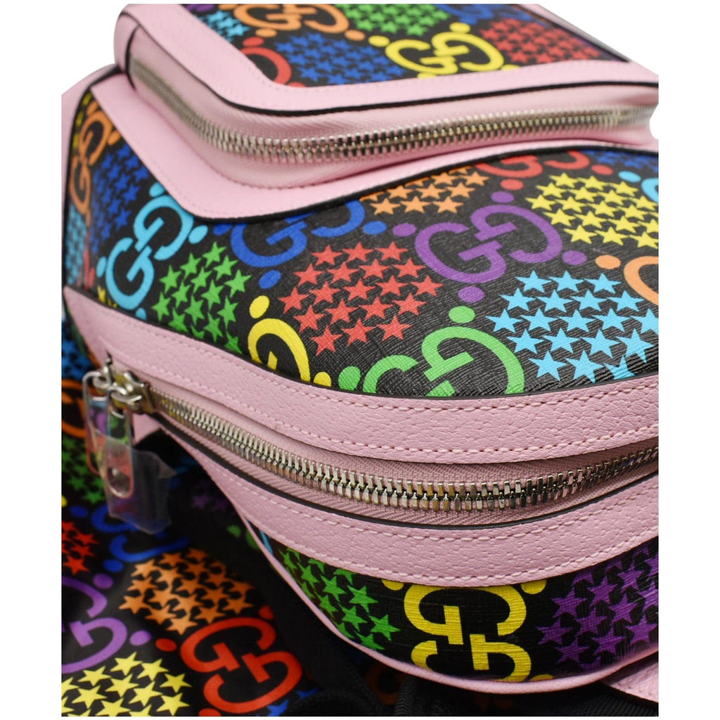 GUCCI Psychedelic Gucci Supreme Monogram Canvas Backpack Bag Multicolor 601296