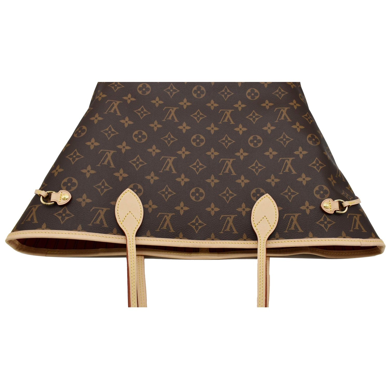 LOUIS VUITTON Neverfull MM Monogram Canvas Tote Bag Brown