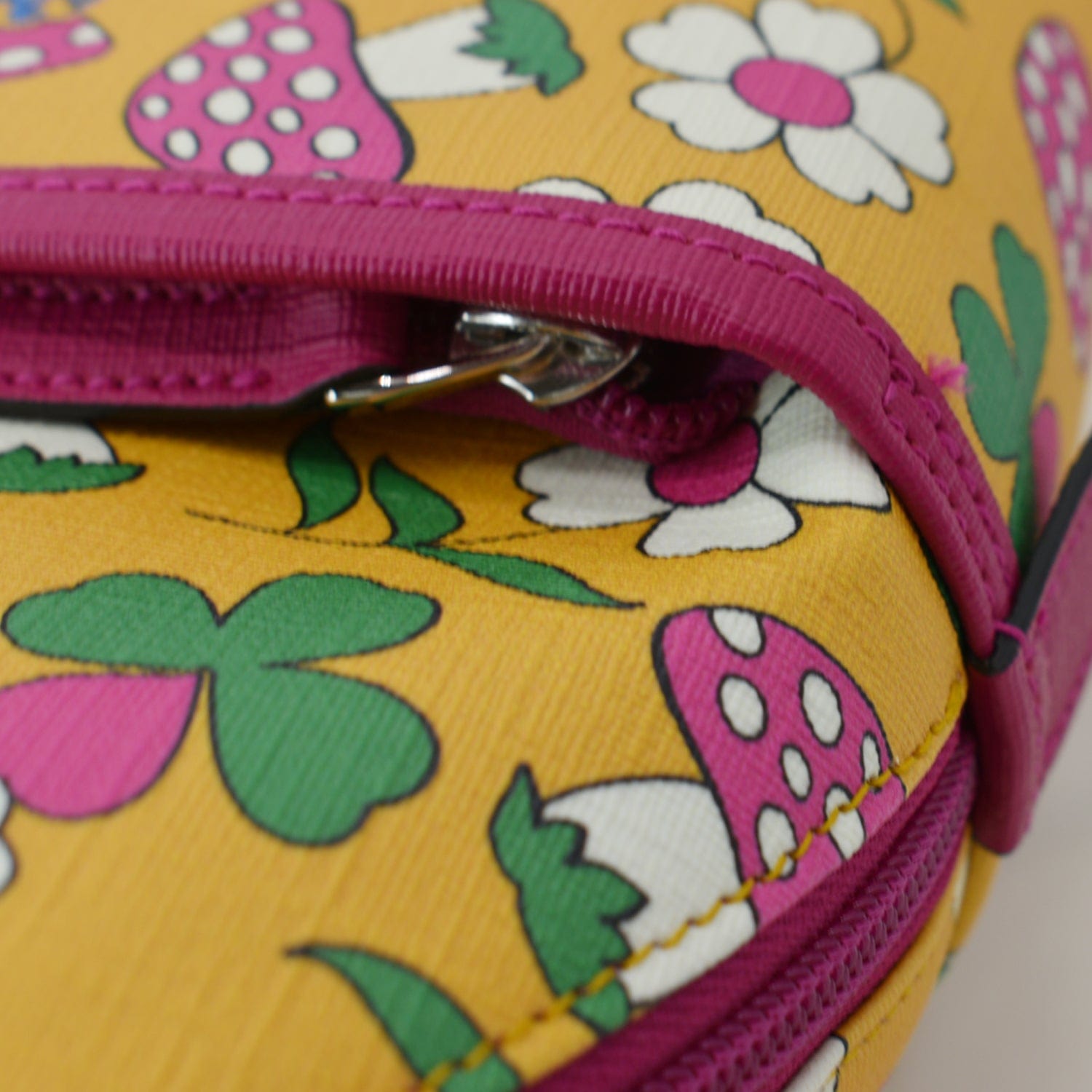 GUCCI Girls Floral Printed Gucci Coated Canvas Backpack Multicolor 271327
