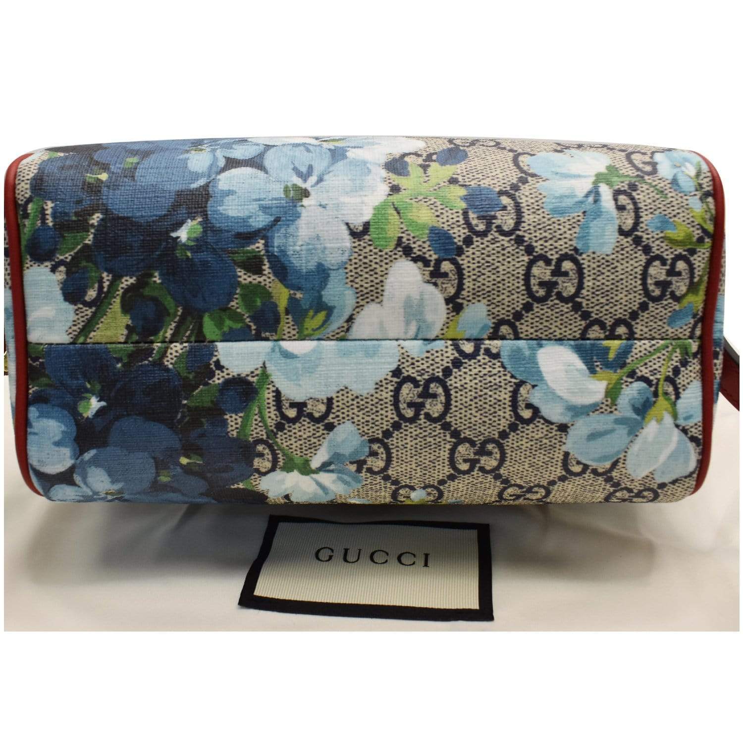 GUCCI Mini Blooms Gucci Supreme Canvas Top Handle Crossbody Bag Red 546312