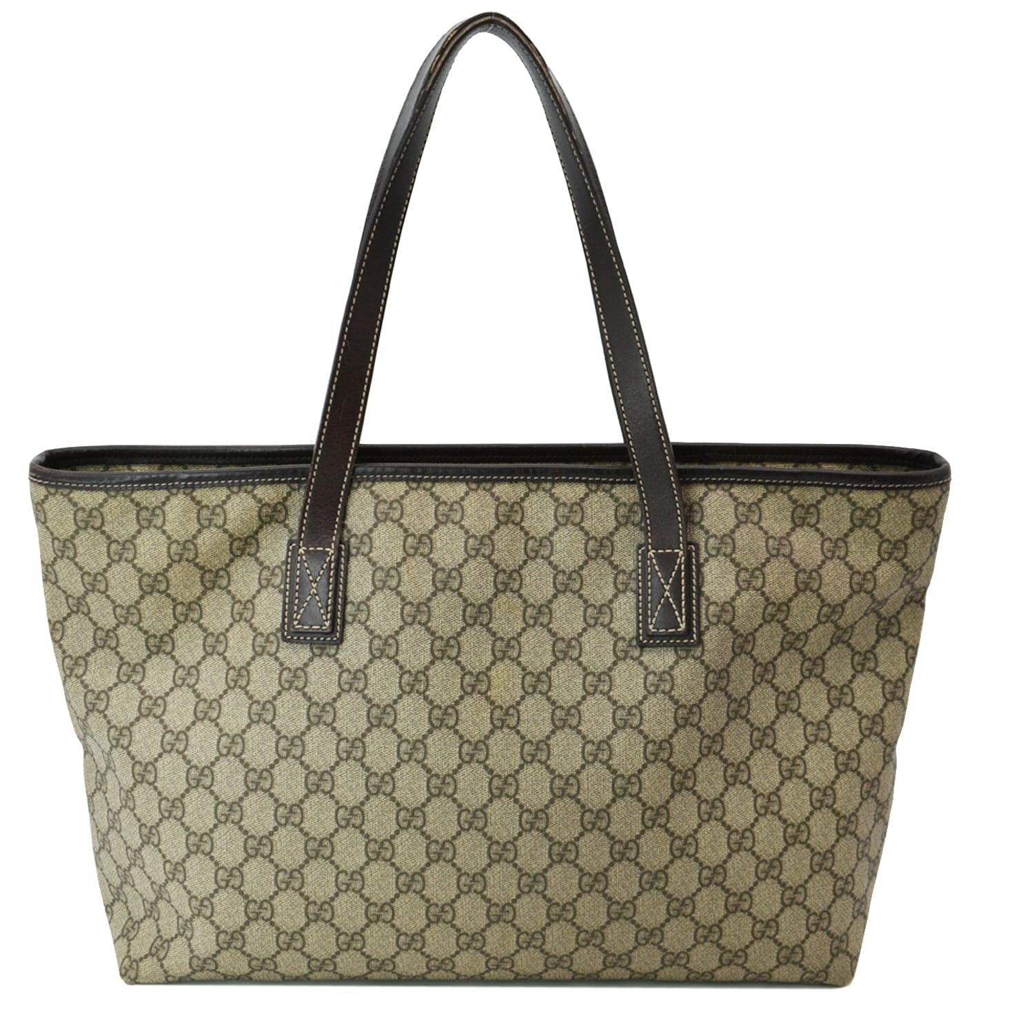 GUCCI Gucci Supreme Canvas Tote Bag Beige 211137