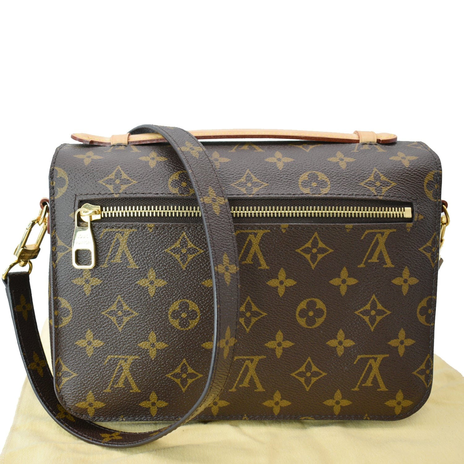 LOUIS VUITTON Metis Pochette Monogram Canvas Crossbody Bag Brown