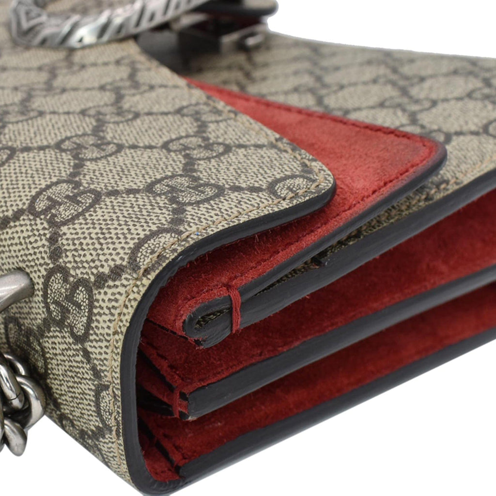 GUCCI Dionysus Small Gucci Supreme Canvas Shoulder Bag Beige 400249