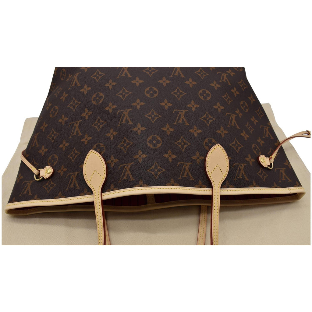 LOUIS VUITTON Neverfull MM Monogram Canvas Tote Bag Brown - New Year Deals