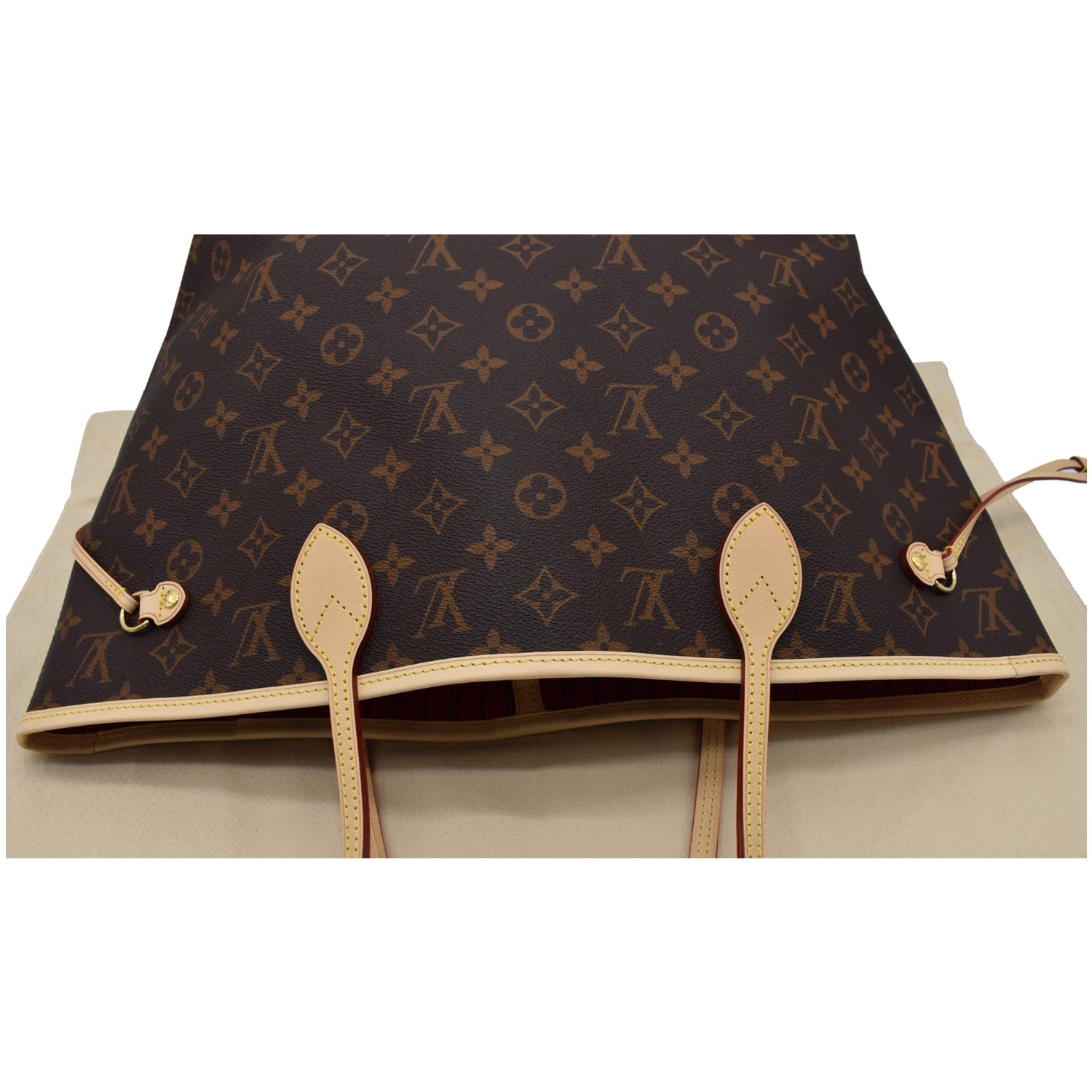 LOUIS VUITTON Neverfull MM Monogram Canvas Tote Bag Brown - New Year Deals