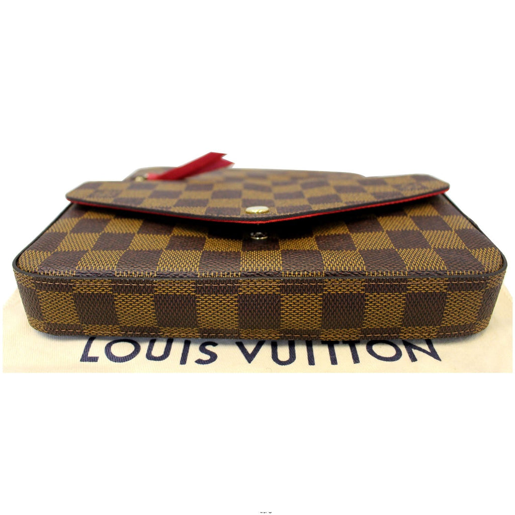 LOUIS VUITTON Pochette Felicie Damier Ebene Crossbody Bag