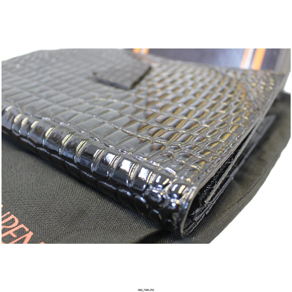 YVES SAINT LAURENT Black Caviar Leather Leather Clutch Bag