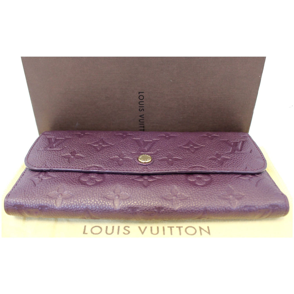 Louis Vuitton Empreinte Leather Trifold Wallet Purple