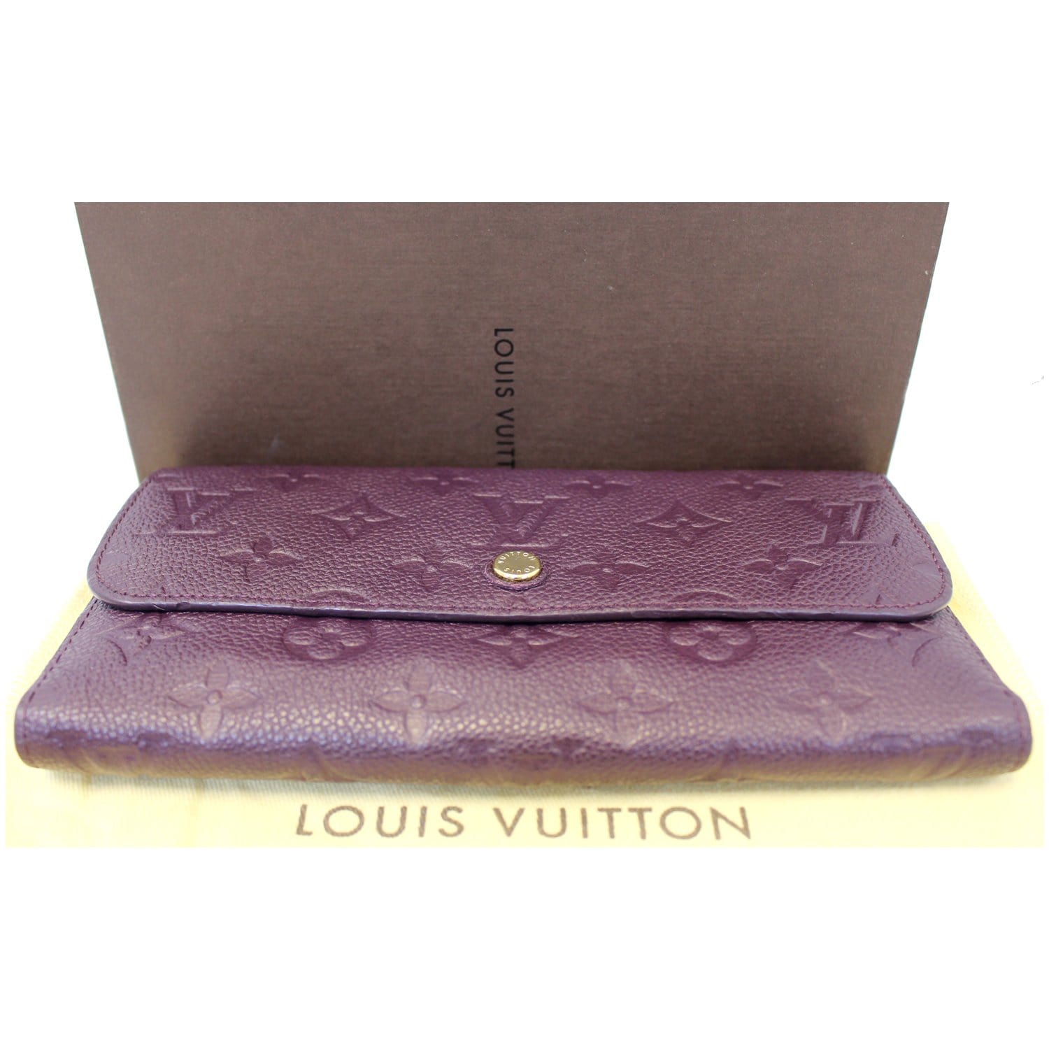 Louis Vuitton Empreinte Leather Trifold Wallet Purple