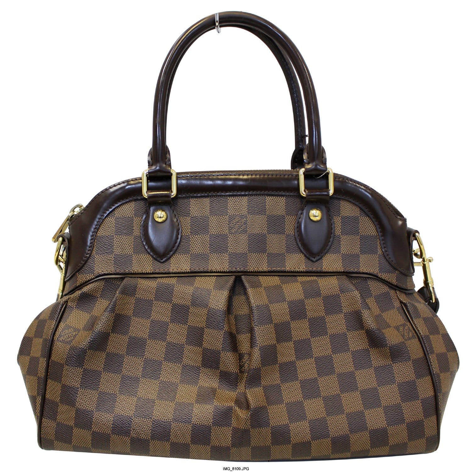 LOUIS VUITTON Trevi PM Damier Ebene Brown Shoulder Bag