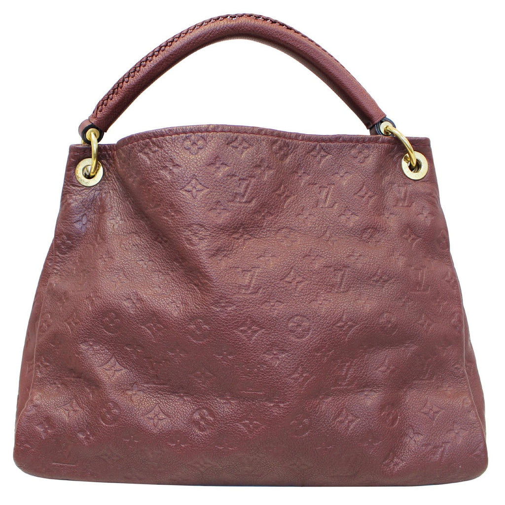 LOUIS VUITTON Artsy MM Monogram Empreinte Shoulder Bag Red
