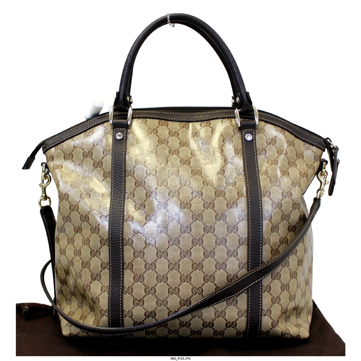 GUCCI Dome Crystal Monogram Large Gucci Shoulder Handbag 339551