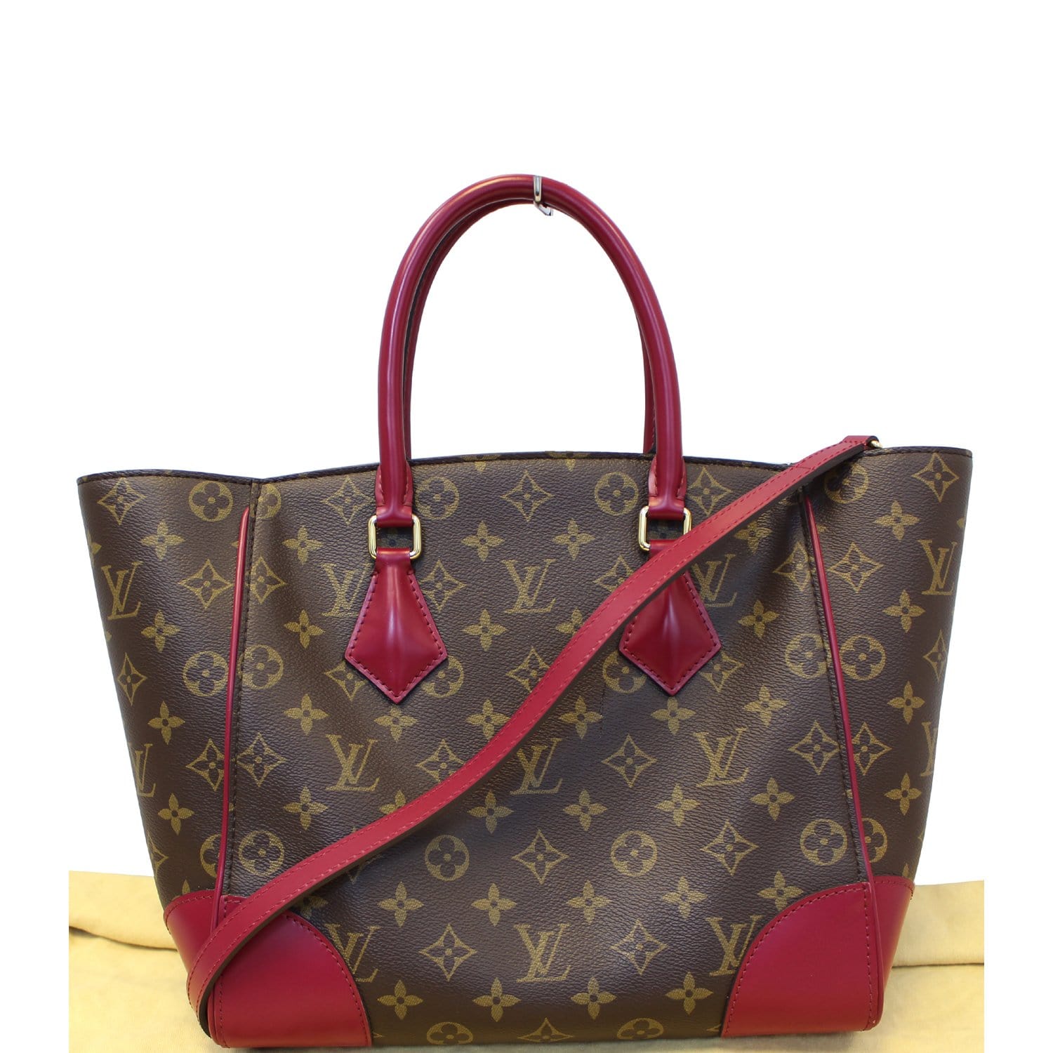 LOUIS VUITTON Phenix Monogram Canvas Shoulder Handbag Fuchsia
