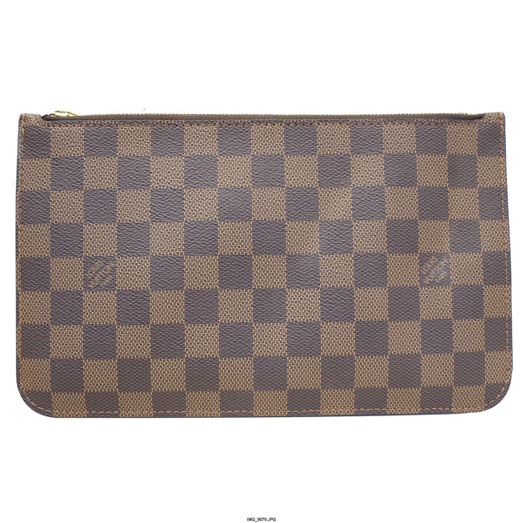 LOUIS VUITTON Pochette Wristlet Pouch Damier Ebene Neverfull MM