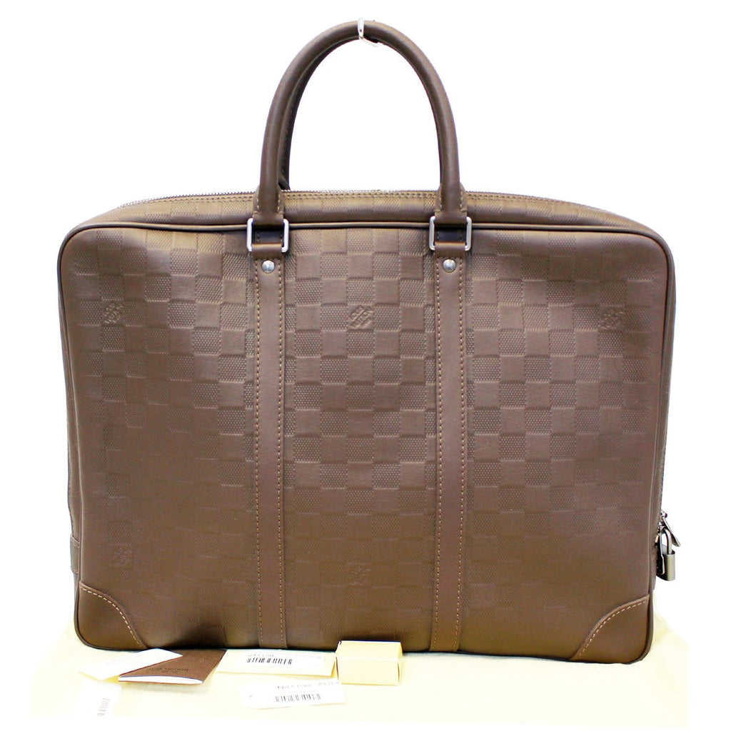 LOUIS VUITTON Porte-Documents Voyage Damier Infini Leather Briefcase Bag