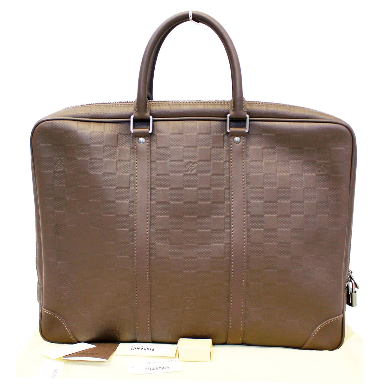 LOUIS VUITTON Porte-Documents Voyage Damier Infini Leather Briefcase Bag