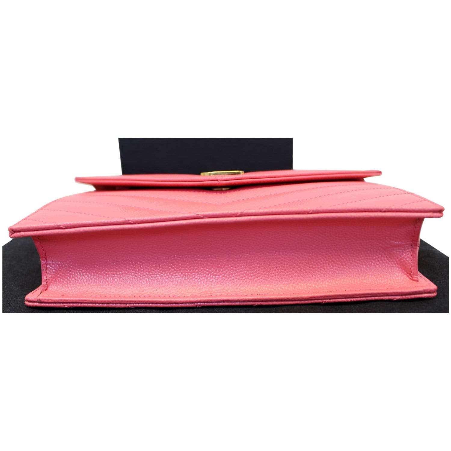 YVES Saint Laurent Monogram Matelasse Wallet-on-A-Chain Crossbody Bag Pink