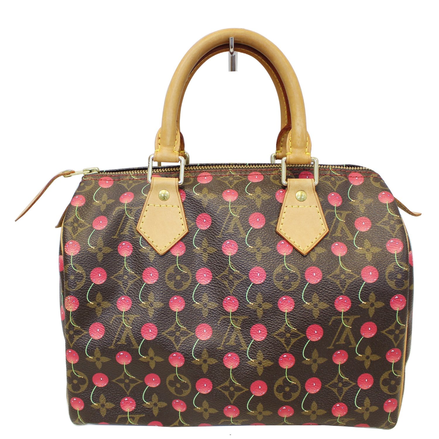 LOUIS VUITTON Cerises Speedy 25 Monogram Canvas Satchel Bag