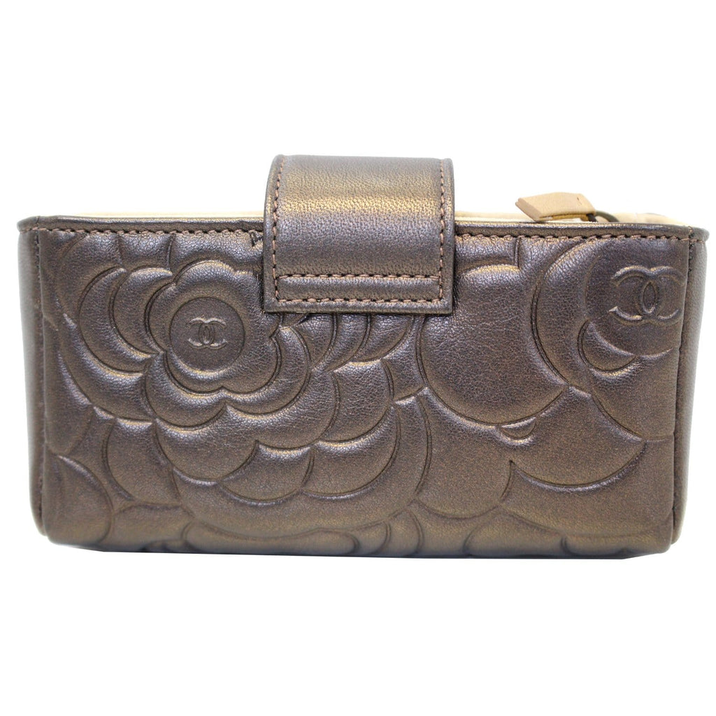 Chanel Caviar Leather Quilted O-Mini Phone Holder Clutch