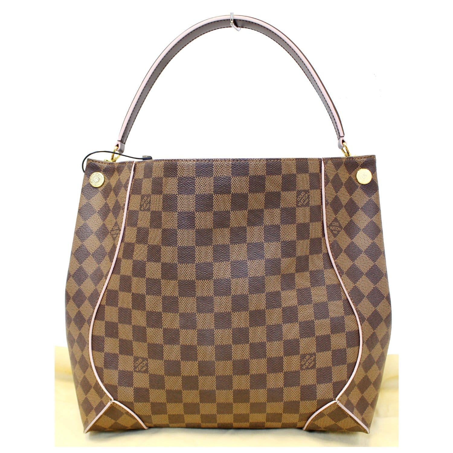 LOUIS VUITTON Caissa Damier Ebene Rose Ballerine Hobo Bag