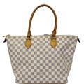 LOUIS VUITTON Saleya MM Damier Azur White Shoulder Bag