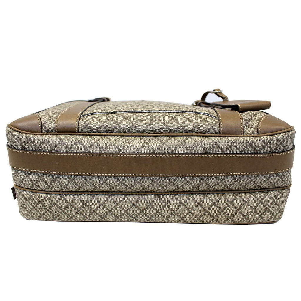 GUCCI Diamante Men's Briefcase Travel Bag Beige 296148