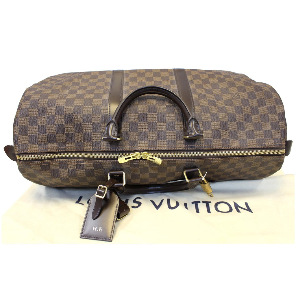 LOUIS VUITTON Keepall 50 Damier Ebene Boston Travel Bag