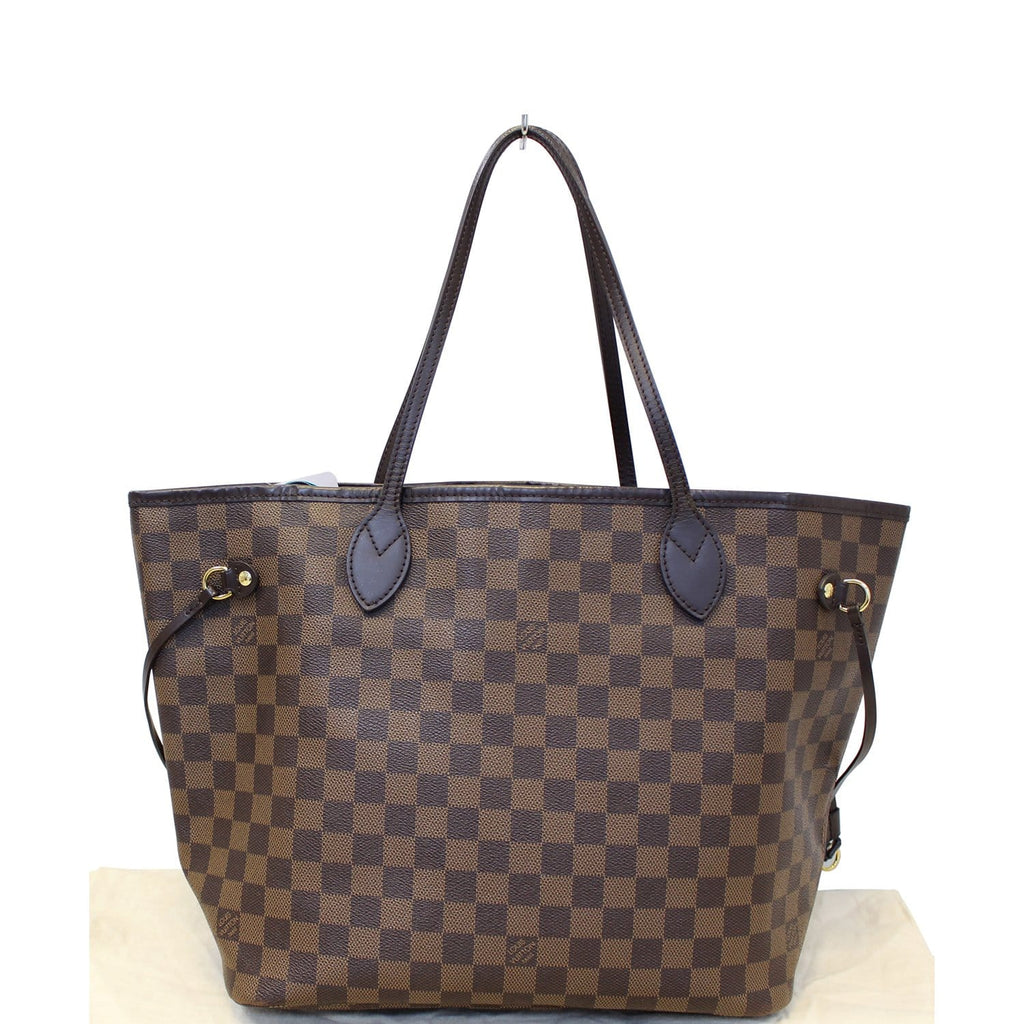 LOUIS VUITTON Neverfull MM Damier Ebene Tote Shoulder Bag