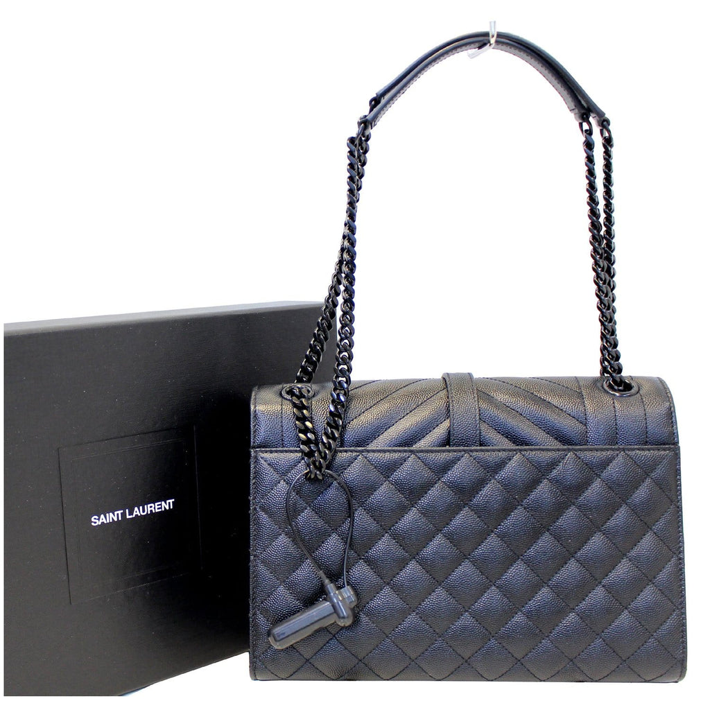 YVES Saint Laurent Envelope Medium Chain Shoulder Bag Black