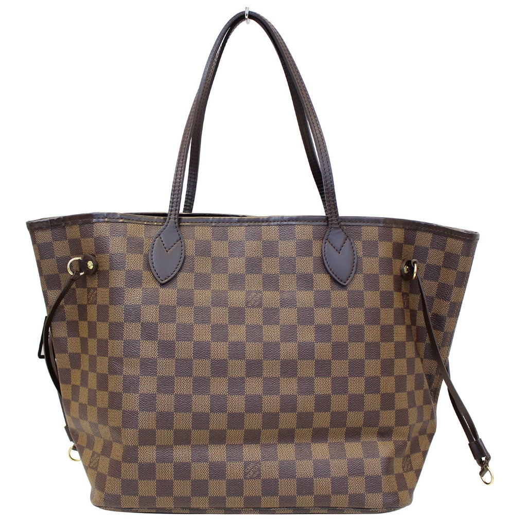LOUIS VUITTON Neverfull MM Damier Ebene Tote Shoulder Bag