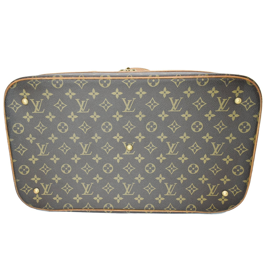 LOUIS VUITTON  Sac Sport Monogram Canvas Boston Travel Bag Brown