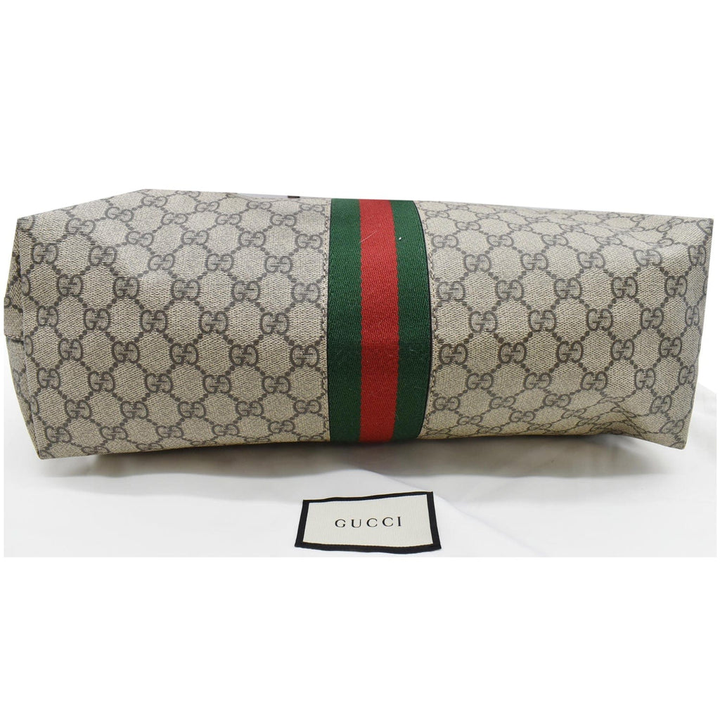 GUCCI Ophidia Medium Gucci Supreme Canvas Tote Bag Beige 631685