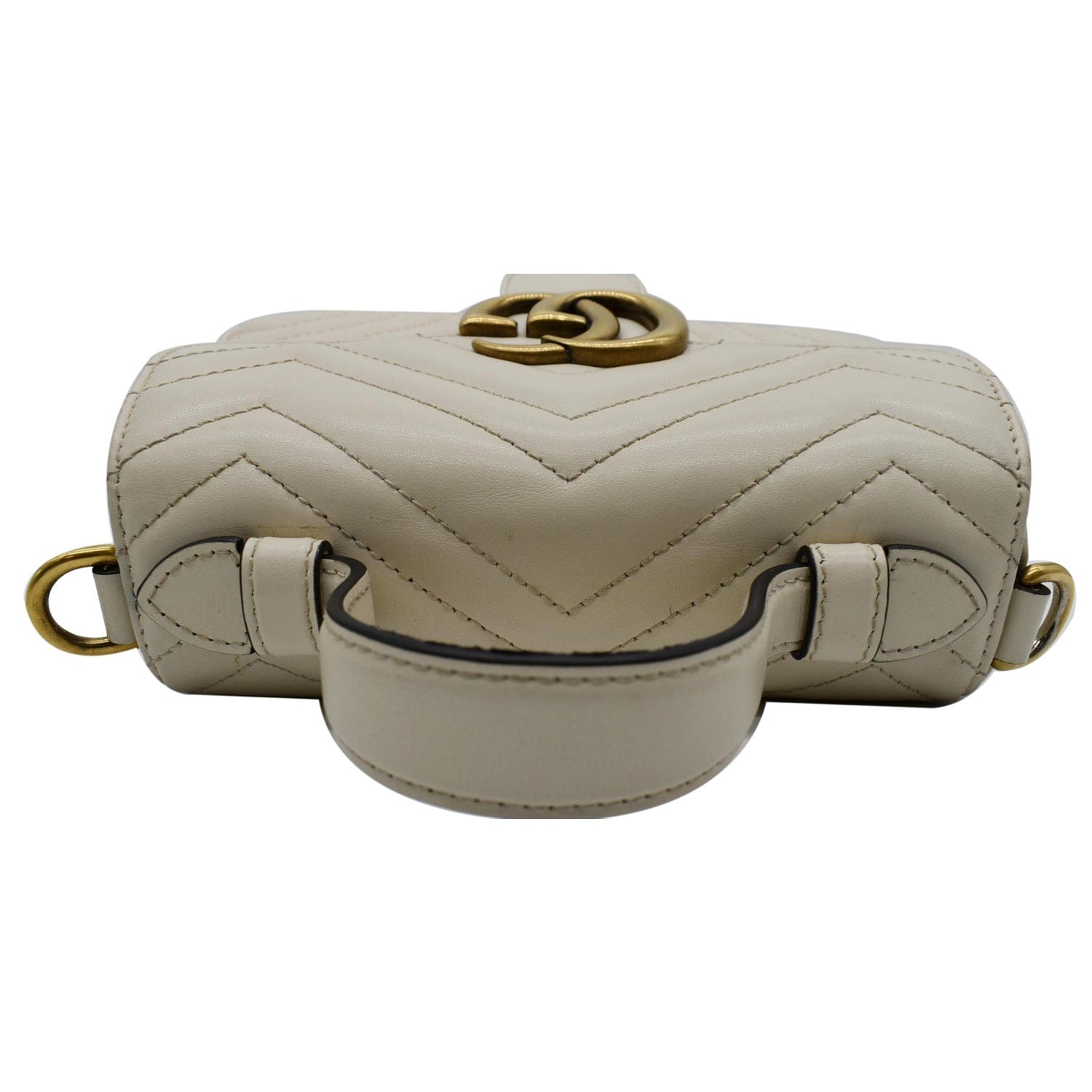 GUCCI Gucci Marmont Mini Top Handle Shoulder Bag White 547260