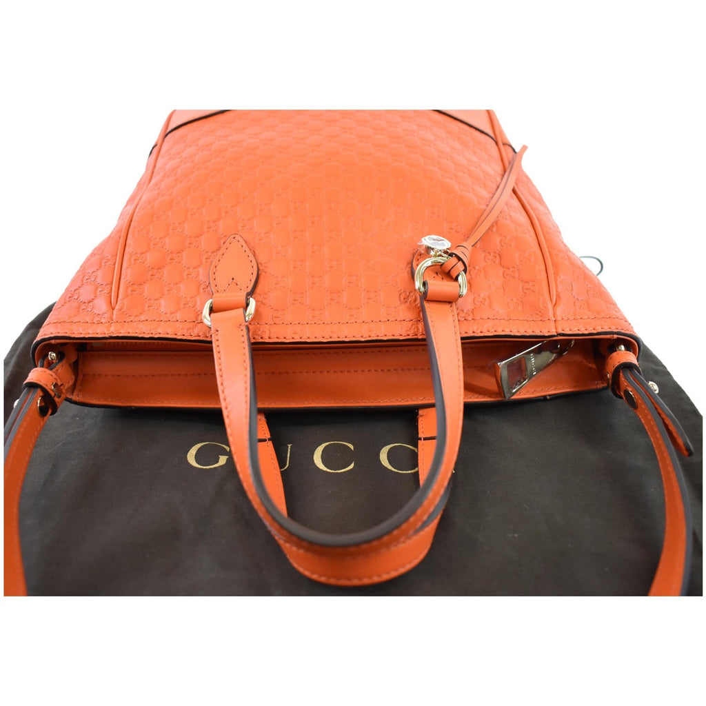 GUCCI Small Bree Gucci Guccissima Leather Crossbody Bag Orange 449241