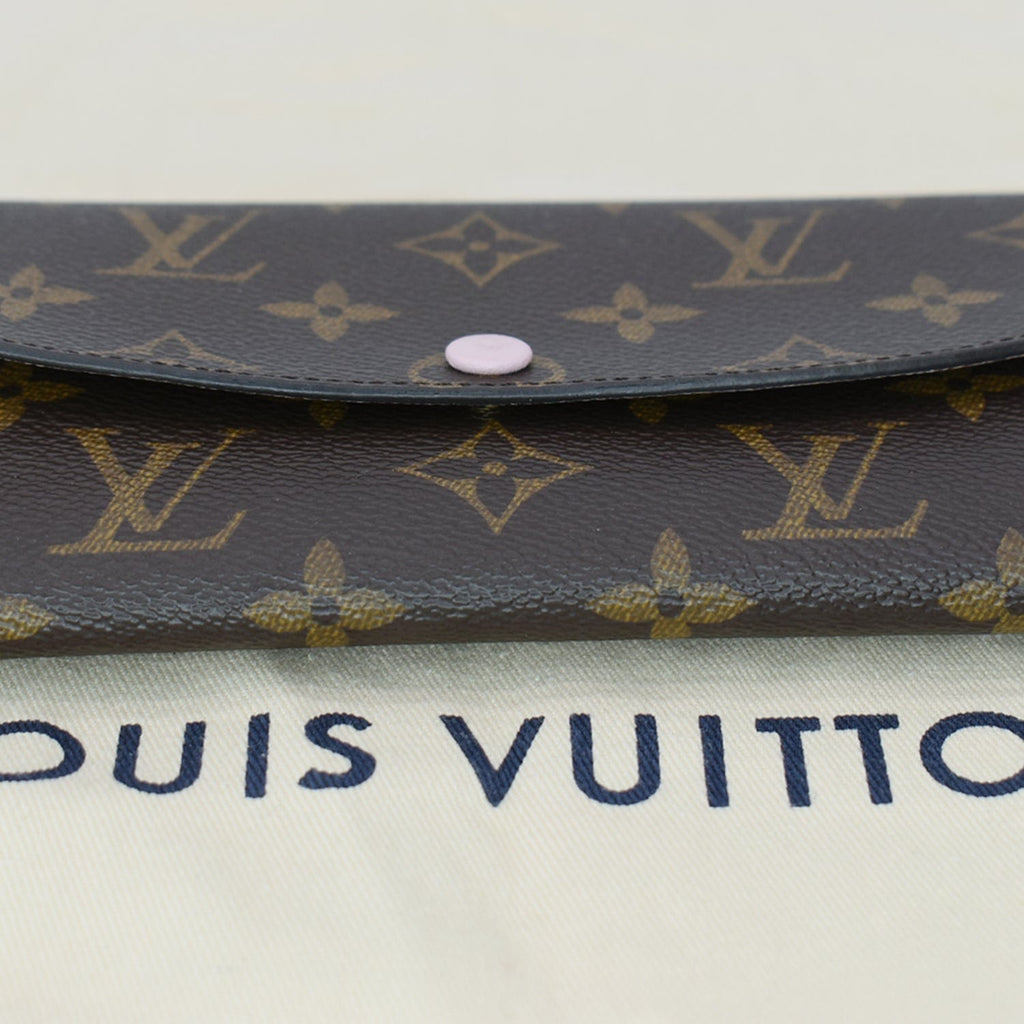 LOUIS VUITTON Emilie Monogram Canvas Wallet Rose Ballerine