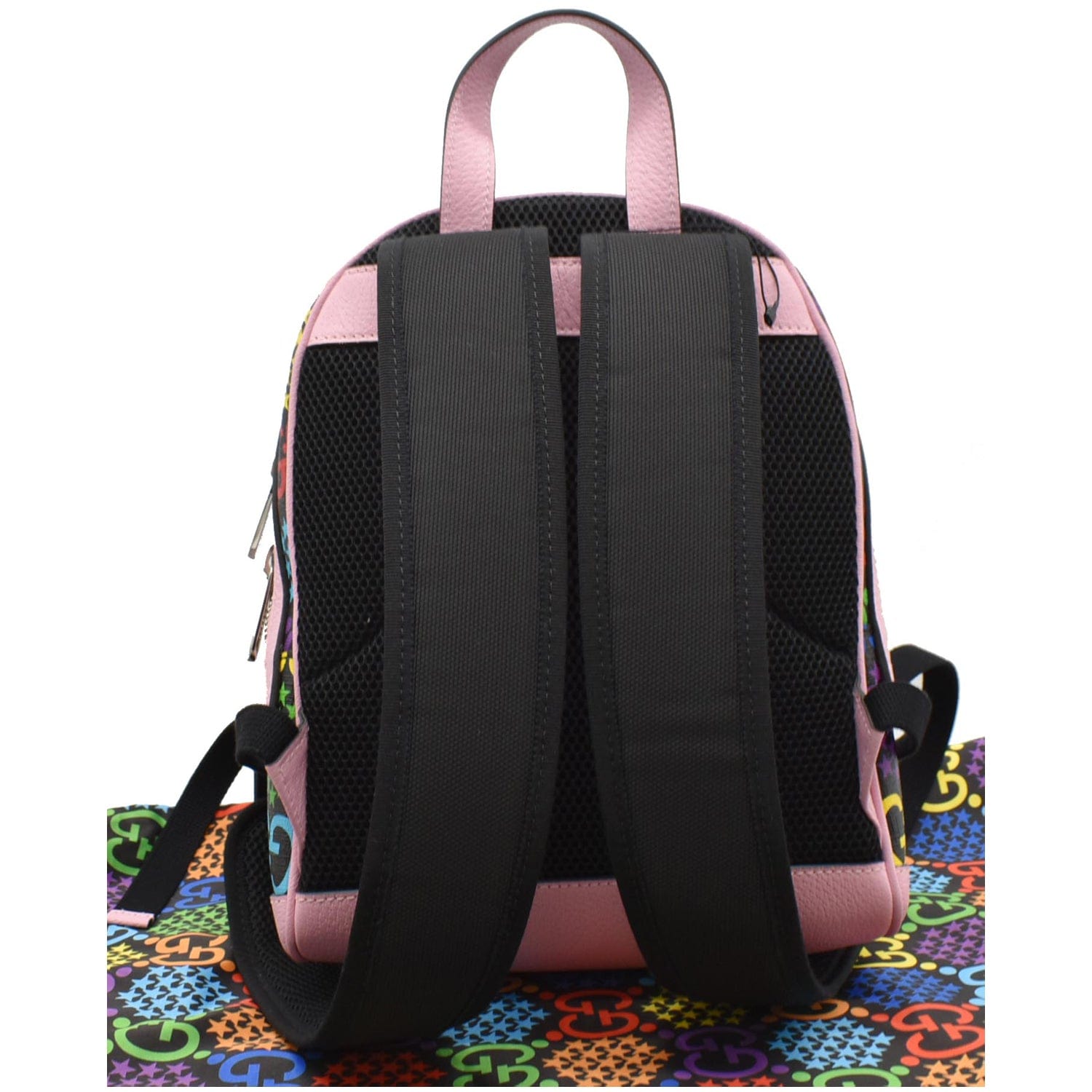 GUCCI Psychedelic Gucci Supreme Monogram Canvas Backpack Bag Multicolor 601296