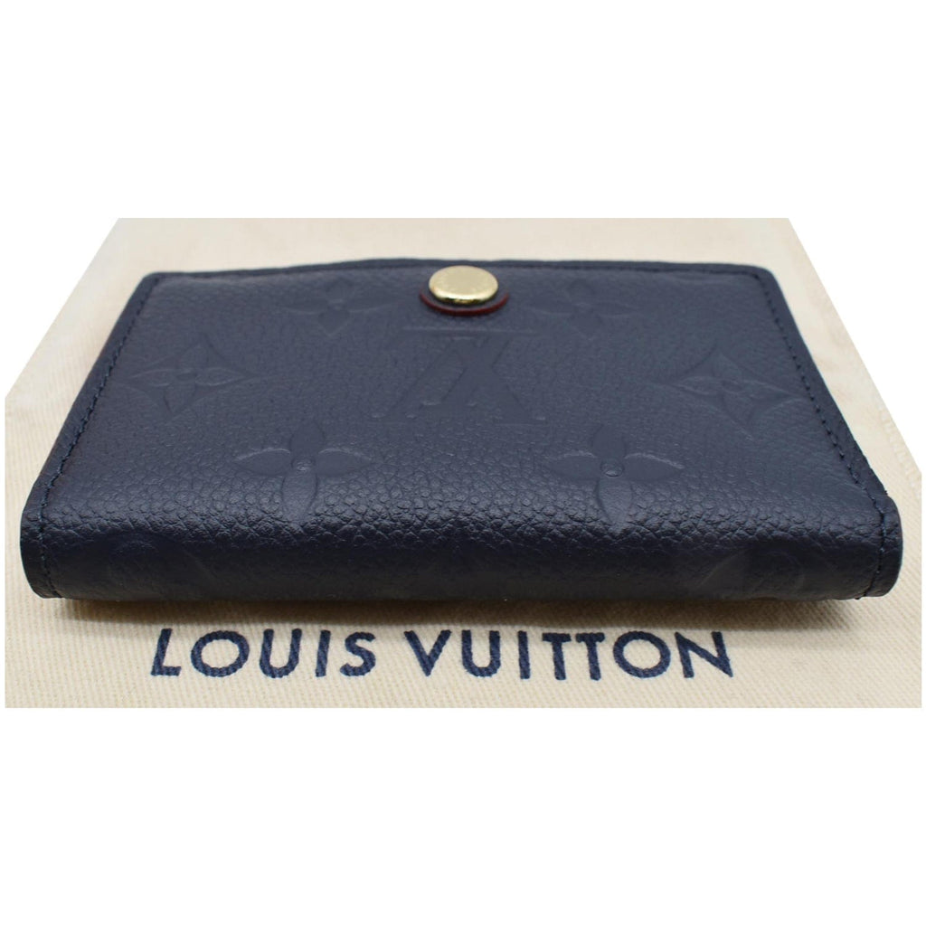 LOUIS VUITTON Multicartes Monogram Empreinte Leather Wallet Marine Rouge