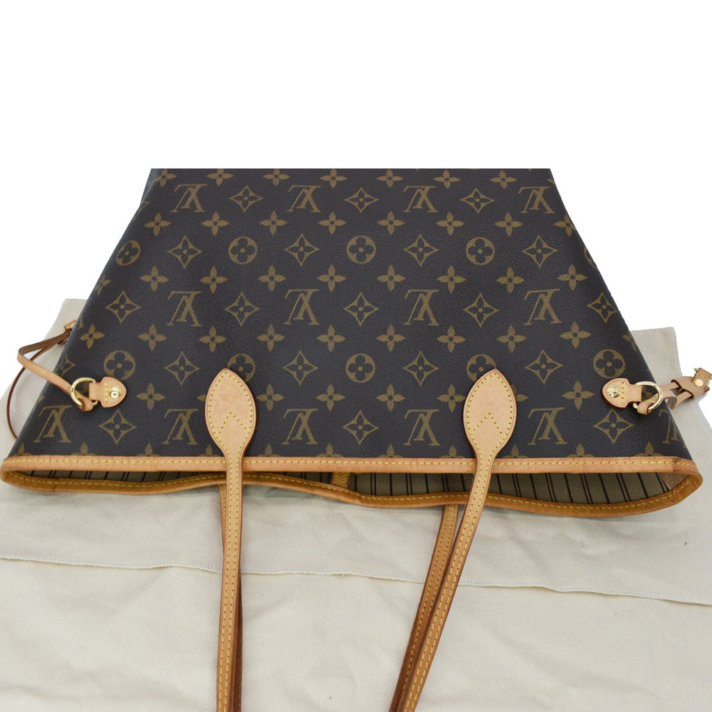 LOUIS VUITTON  Neverfull MM Monogram Canvas Tote Bag Brown