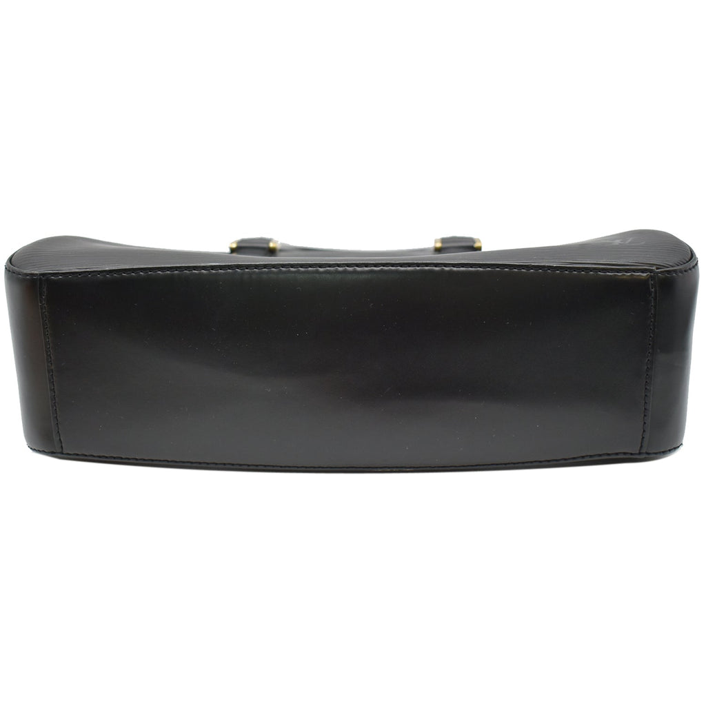 LOUIS VUITTON Jasmine Epi Leather Satchel Bag Black
