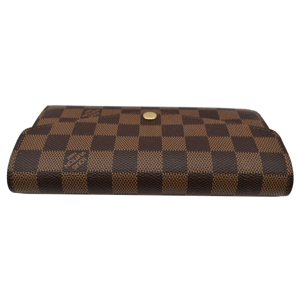 LOUIS VUITTON Sarah Damier Ebene Wallet Brown