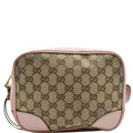 GUCCI Bree Gucci Canvas Leather Crossbody Bag Pink 449413