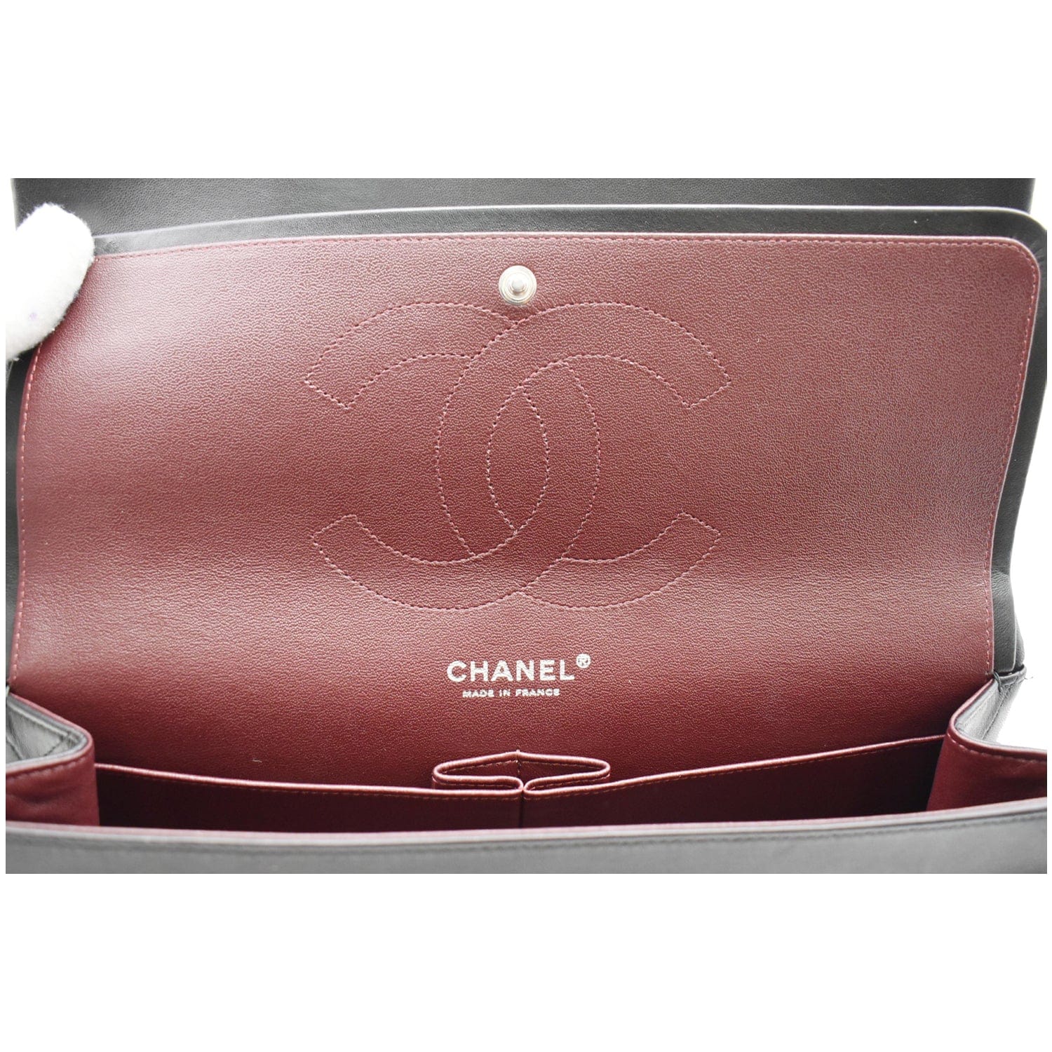 Chanel Classic Jumbo Double Flap  Leather Shoulder Bag Black
