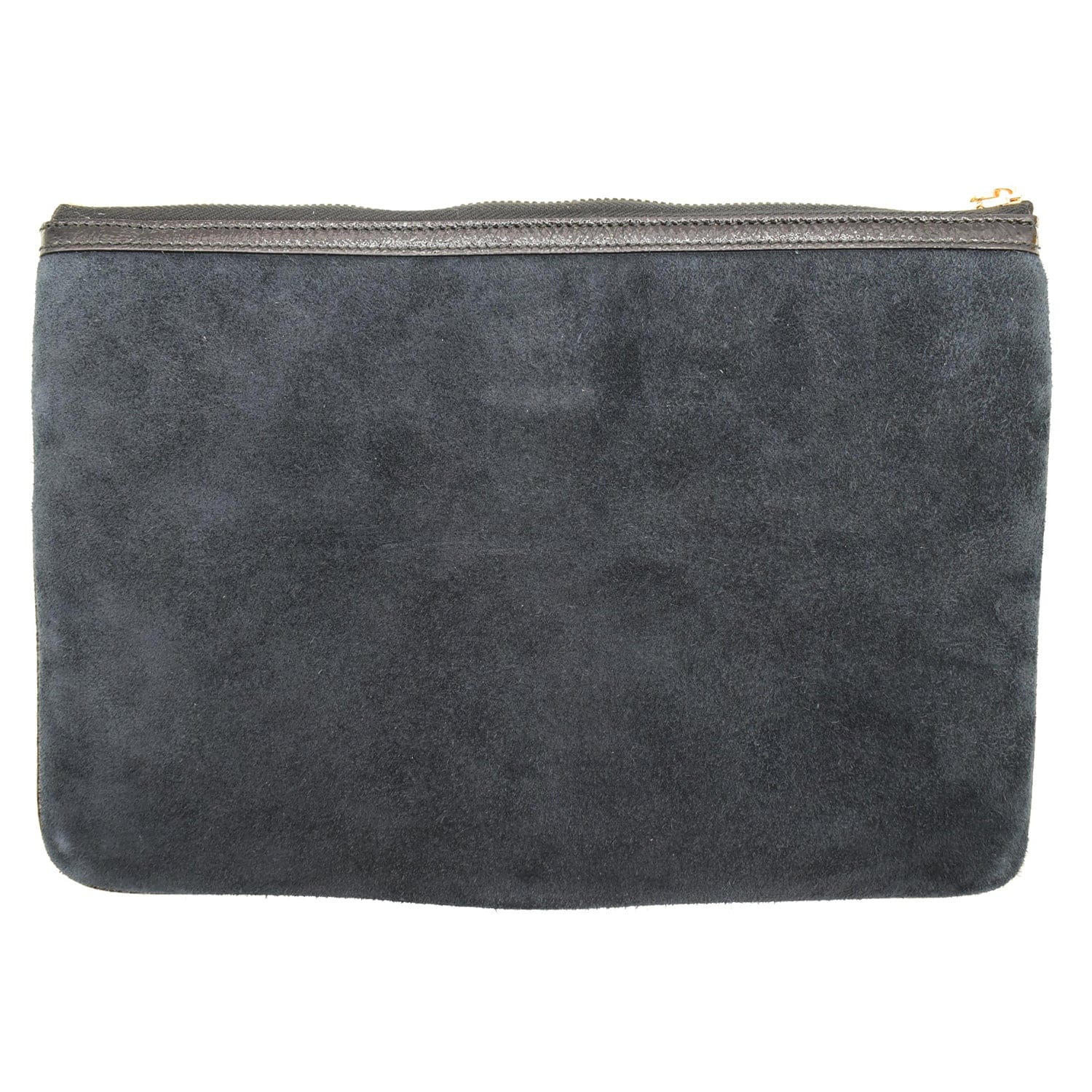 GUCCI Ophidia Gucci Suede Leather Pouch Clutch Bag Navy Blue 517551