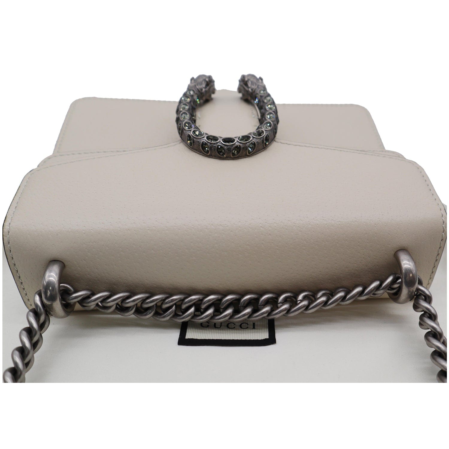 GUCCI Dionysus Mini Leather Crossbody Bag Cream