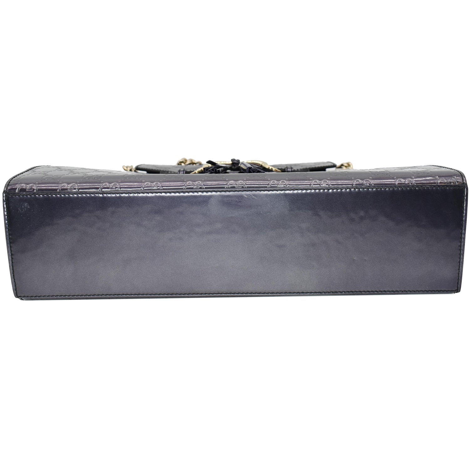 GUCCI Emily Large Guccissima New 1:1 Rep Leather Shoulder Bag Dark Violet 295403