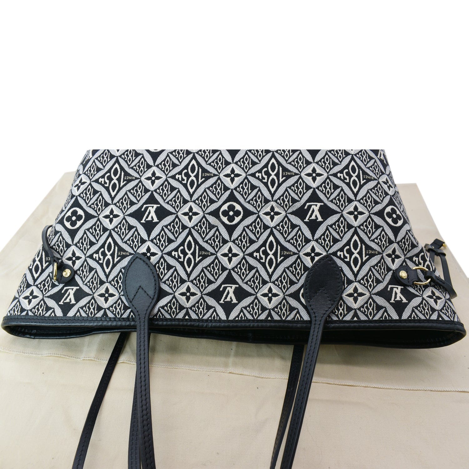 LOUIS VUITTON Since 1854 Neverfull MM Jacquard Shoulder Bag Grey