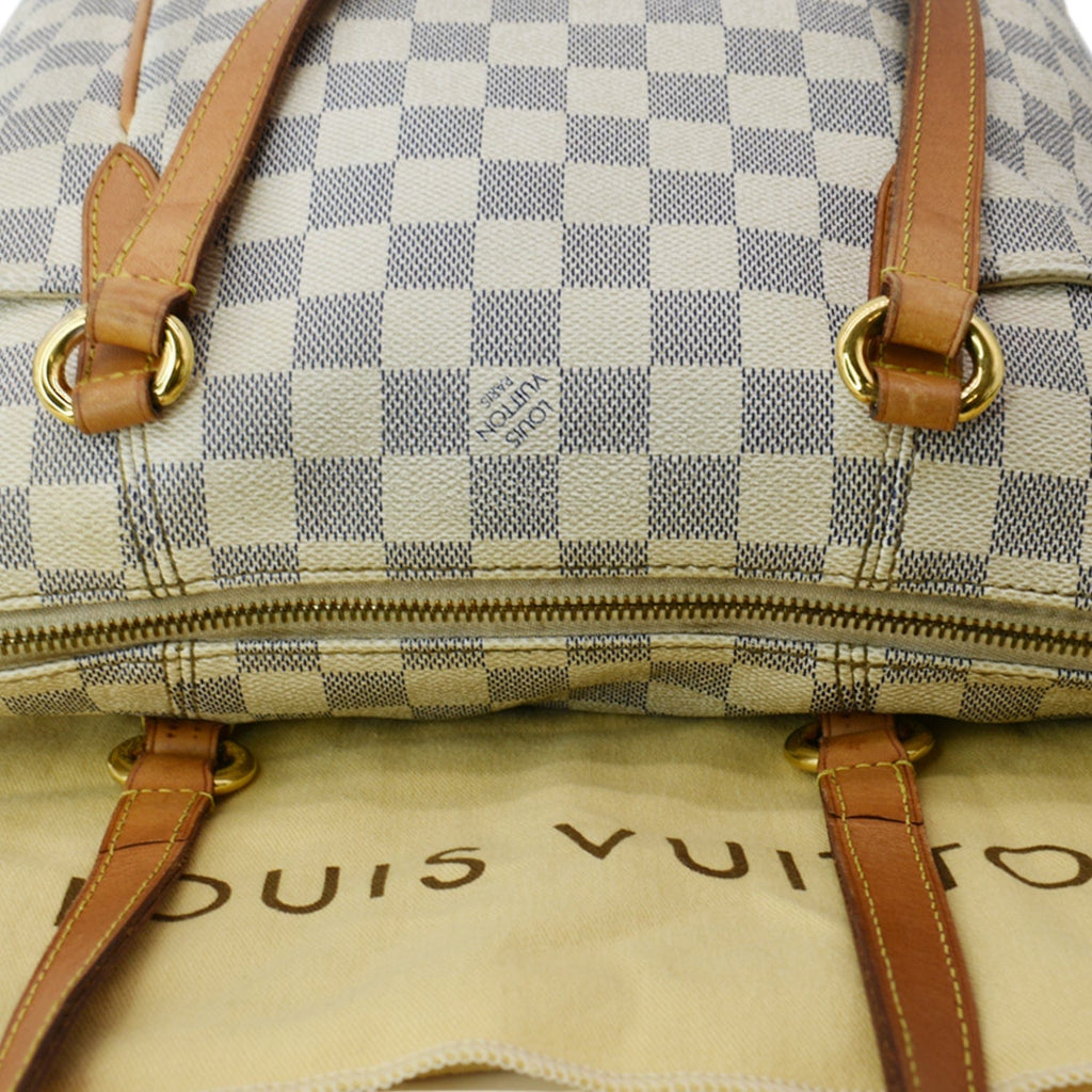 LOUIS VUITTON Totally PM Damier Azur Shoulder Bag White