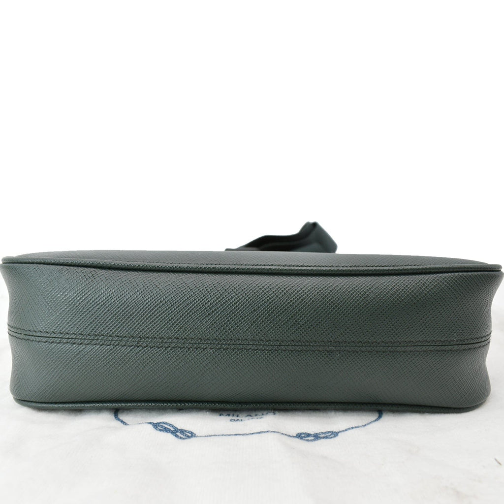 PRADA Re-Edition 2005 Saffiano Leather Shoulder Bag Emerald Green